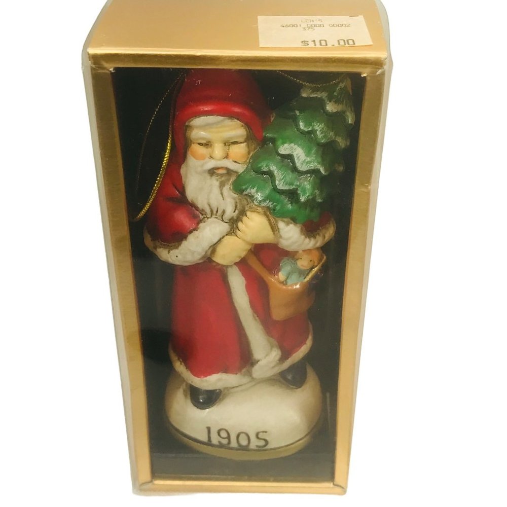 Vintage Christmas Reproductions Memories Of Santa Ornament 1905 Preowned In Box
